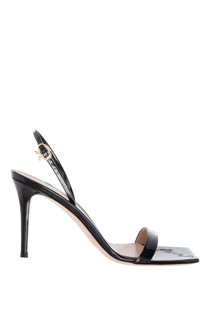 Gianvito Rossi Sandals made of genuine leather for women black - 100% genuine leather, Closure: buckle. Country of manufacture: Italy. Care: specialized cleaning - photo 1