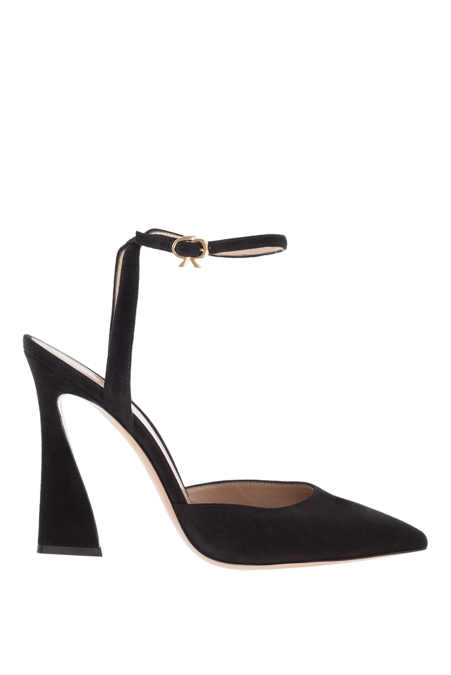 Gianvito Rossi Black suede sandals for women - 100% suede, Closure: buckle. Country of manufacture: Italy. Care: specialized cleaning - photo 1