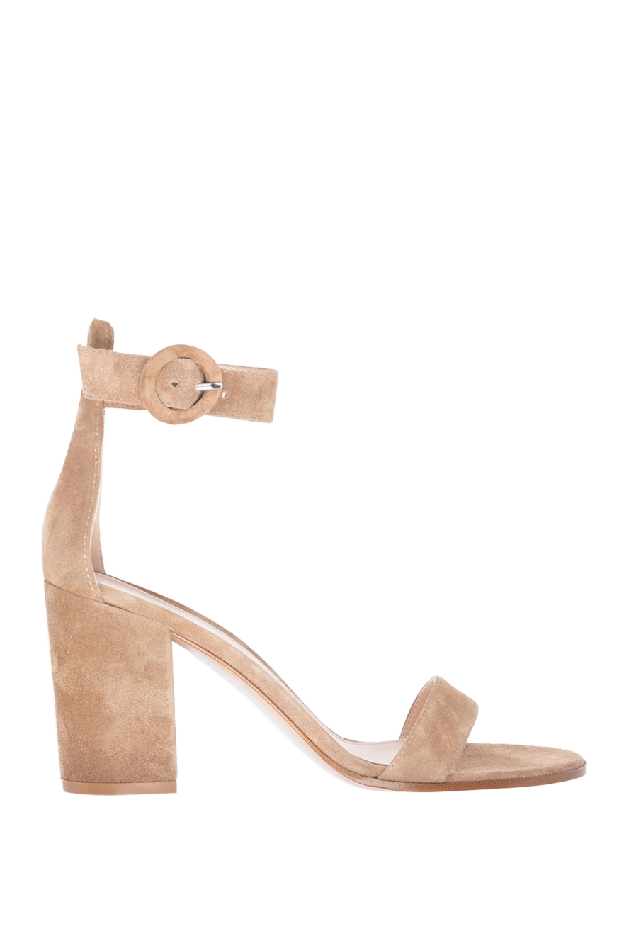 Gianvito Rossi Beige suede sandals for women - 100% suede, Closure: buckle. Country of manufacture: Italy. Care: specialized cleaning - photo 1