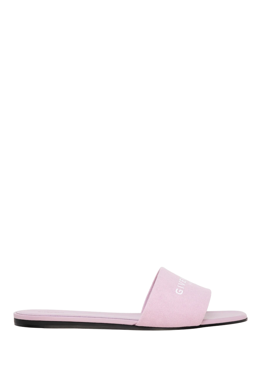 Givenchy Women's pink cotton slippers - brand logo. 100% cotton. Country of manufacture: Italy. Care: specialized cleaning - photo 1