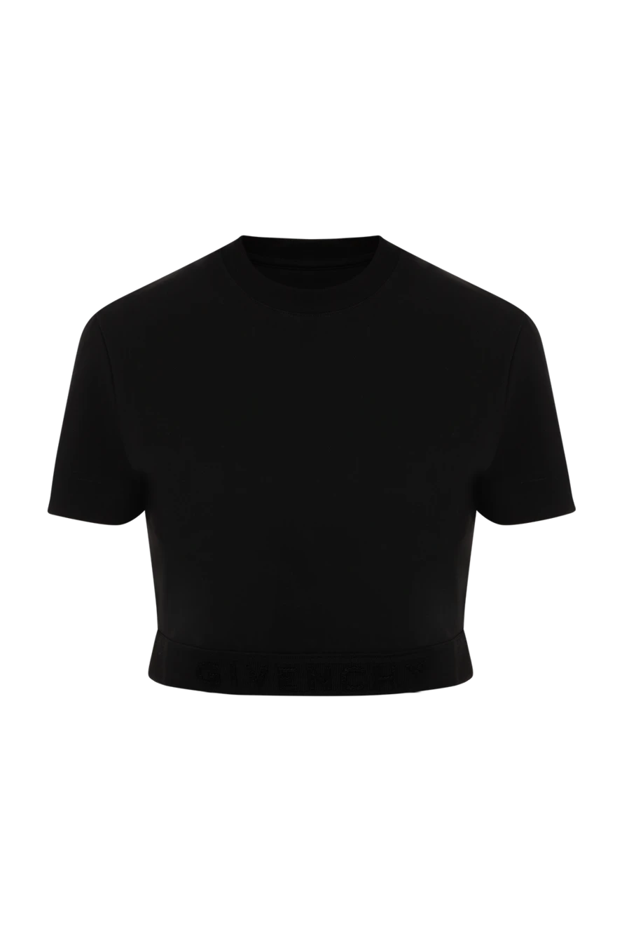 Givenchy Cotton T-shirt for women, black - 100% cotton. Country of manufacture: Italy. Care: specialized cleaning - photo 1