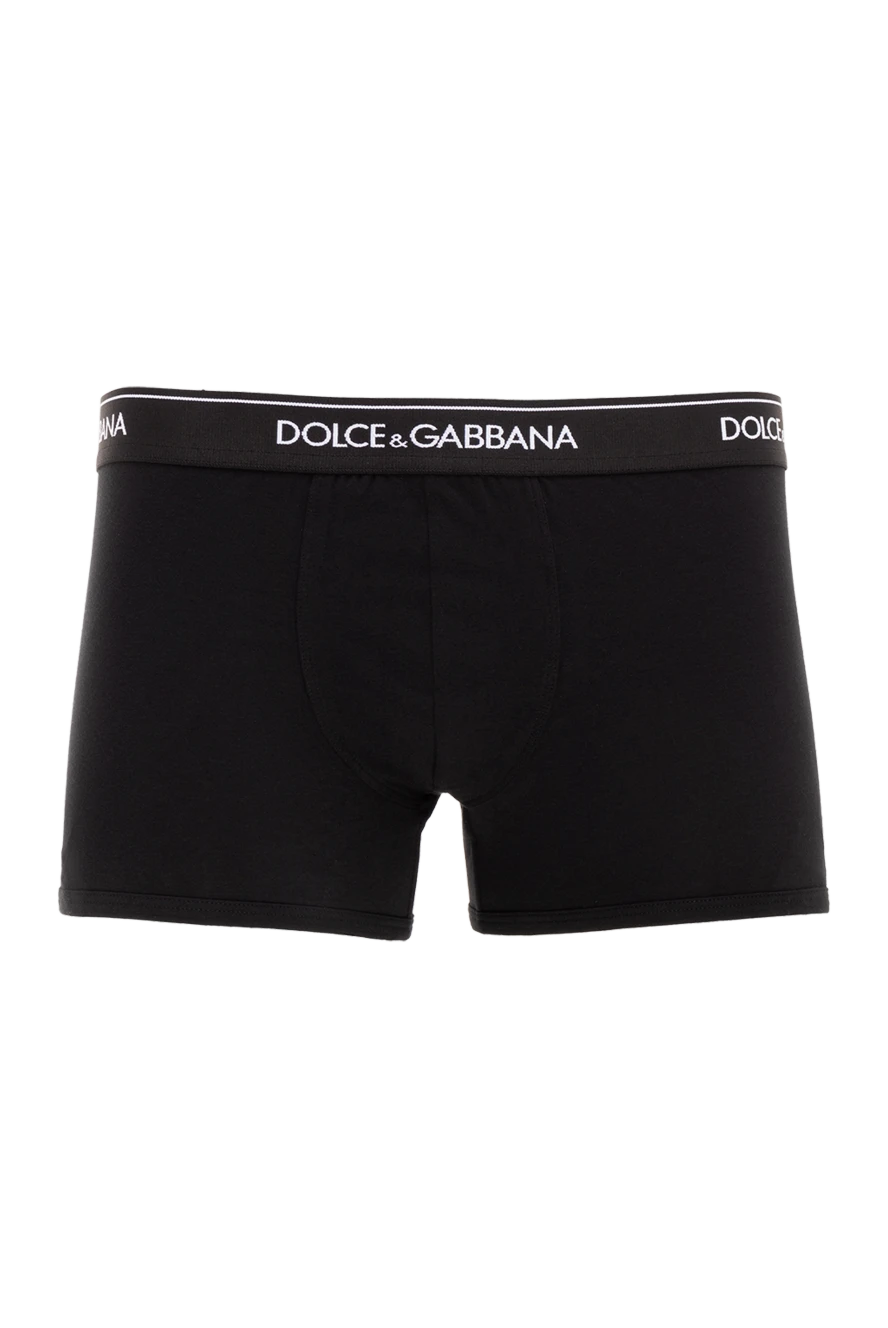 Dolce & Gabbana Боксери з бавовни чоловічі чорні. - логотип бренду. 100% бавовна. Країна виробник: Італія. Догляд: спеціалізоване чищення - фото 1