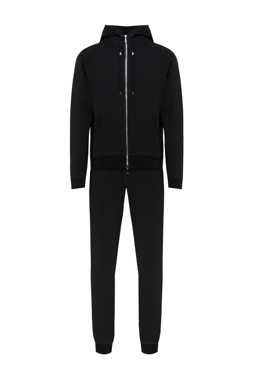 Moorer Walking suit made of cotton and elastane black - hood. zipper, drawstring. 95% cotton, 5% elastane. two side pockets. Country of manufacture: Italy. Care: specialized cleaning - photo 1