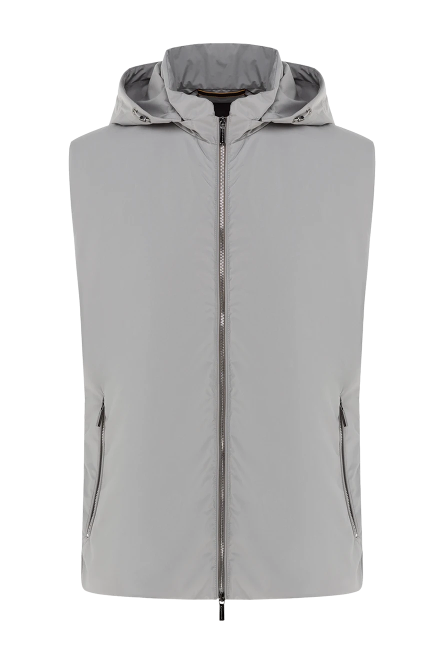 Moorer Polyester vest for men gray - 100% polyester. Closure: zipper. two front pockets. Country of manufacture: Italy. Care: specialized cleaning - photo 1