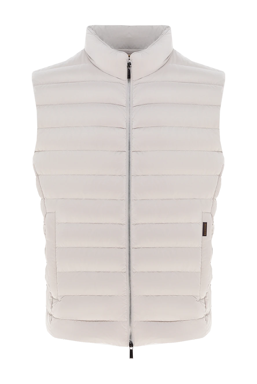 Moorer Polyester vest for men beige - 100% polyester. Closure: zipper. two front pockets. Country of manufacture: Italy. Care: specialized cleaning - photo 1