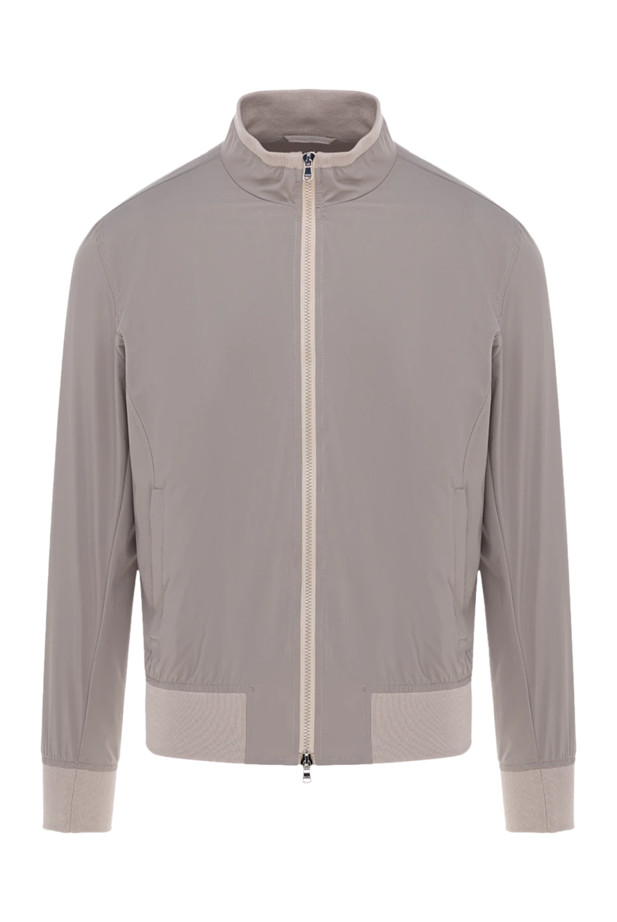 Barba Napoli Men's polyester jacket beige - 100% polyester. Closure: zipper. two side pockets. Country of manufacture: Italy. Care: specialized cleaning - photo 1