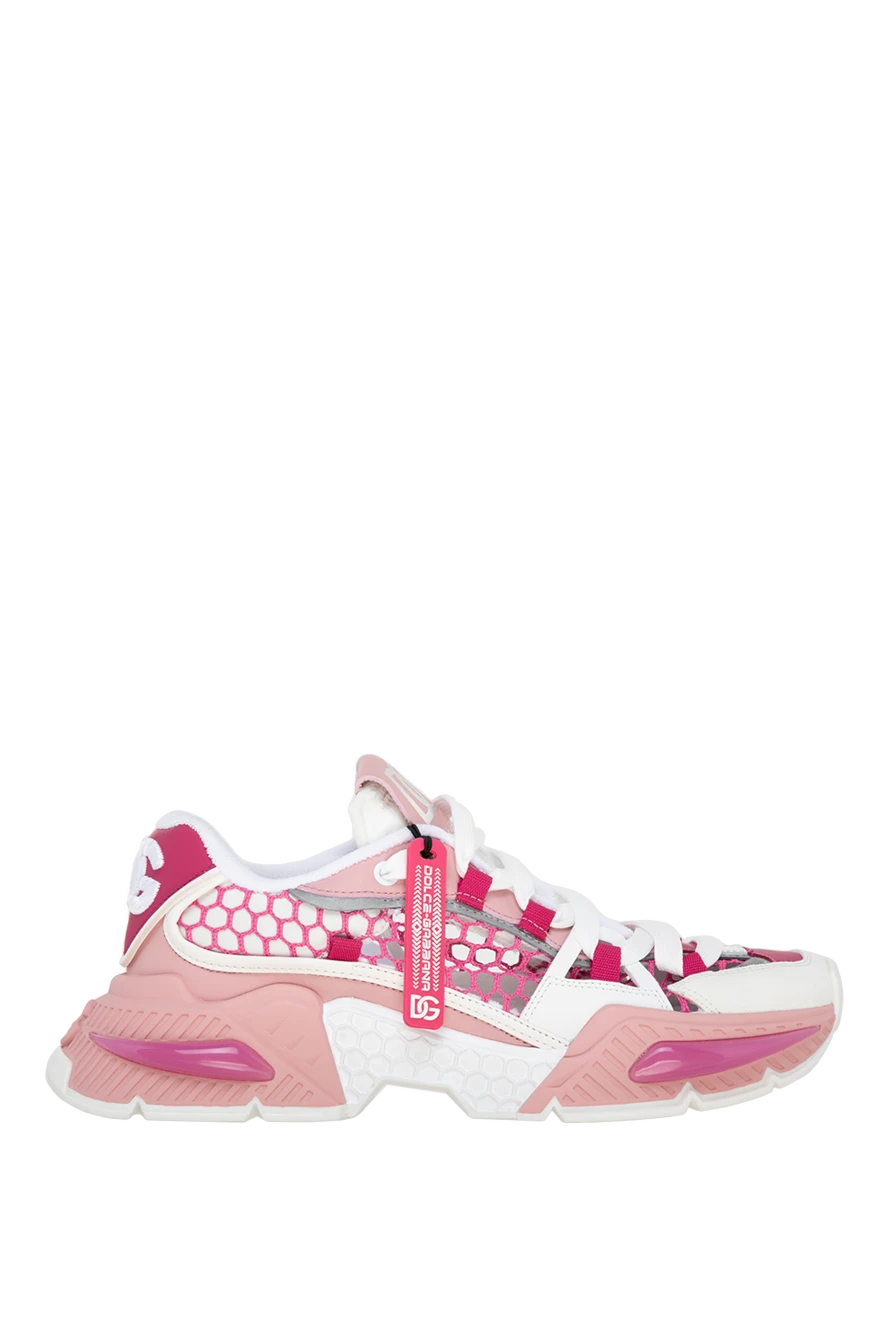 Dolce & Gabbana Sneakers for women pink - Rubber label with logo. 21% genuine leather, 50% polyester, 17% polyamide. Closure: laces. rubber. Insole: calfskin. Country of manufacture: Italy. Care: specialized cleaning - photo 1