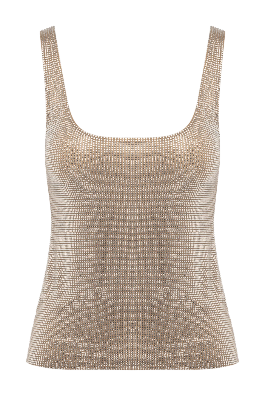 Giuseppe Di Morabito Women's polyamide and elastane top brown - 82% polyamide, 18% elastane. Country of manufacture: Italy. Care: specialized cleaning - photo 1