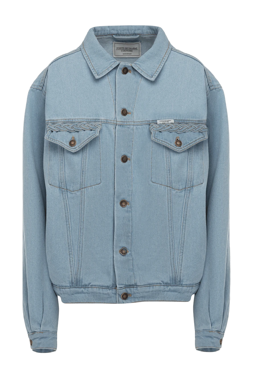 Forte dei Marmi Couture Denim jacket made of cotton for women blue - 100% cotton. Closure: buttons. two chest pockets. Country of manufacture: Italy. Care: specialized cleaning - photo 1