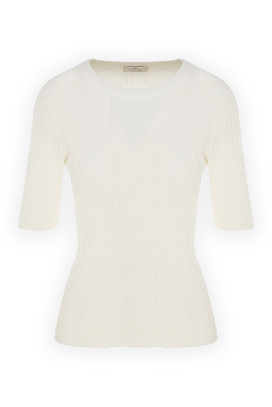 Panicale Silk and cotton jumper for women white - 55% silk, 45% cotton. Country of manufacture: Italy. Care: specialized cleaning - photo 1