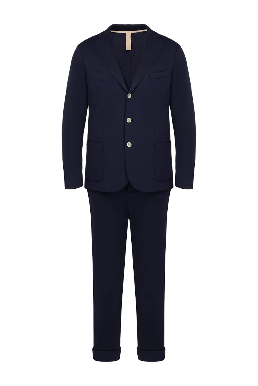 Eleventy Walking suit for men blue - 83% cotton, 14% polyamide, 3% elastane. Closure: buttons. two side pockets. Country of manufacture: Italy. Care: specialized cleaning - photo 1