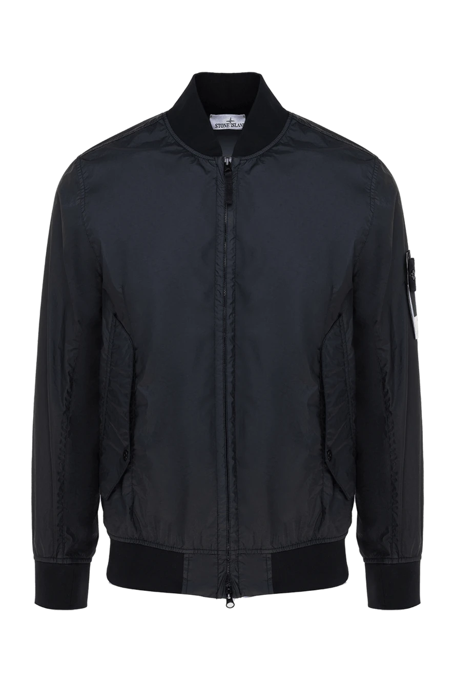 Stone Island Men's blue polyamide jacket - brand logo. 100% polyamide. Closure: zipper. two front pockets. Country of manufacture: Italy. Care: specialized cleaning - photo 1