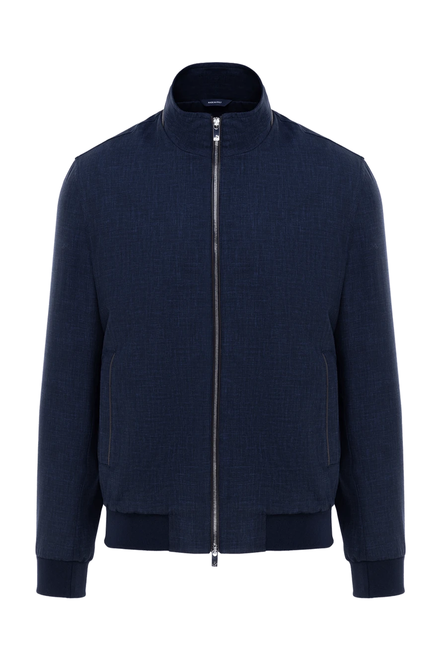 Tombolini Men's blue wool jacket - 100% wool. Closure: zipper. two side. Country of manufacture: Italy. Care: specialized cleaning - photo 1