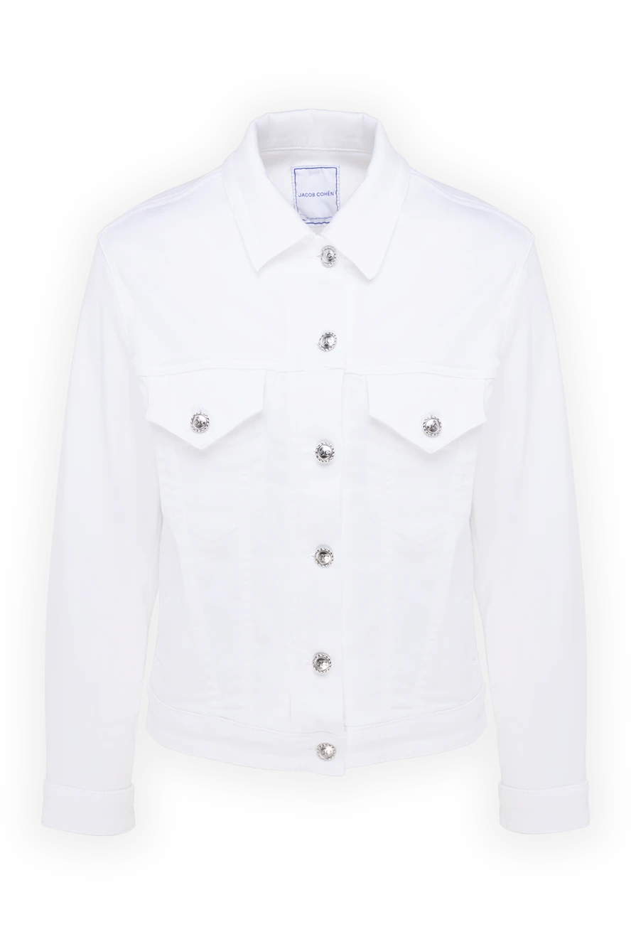 Jacob Cohen Women's denim jacket white - 65% lyocell, 30% cotton, 5% elastane. Closure: buttons. two chest pockets. Country of manufacture: Italy. Care: specialized cleaning - photo 1