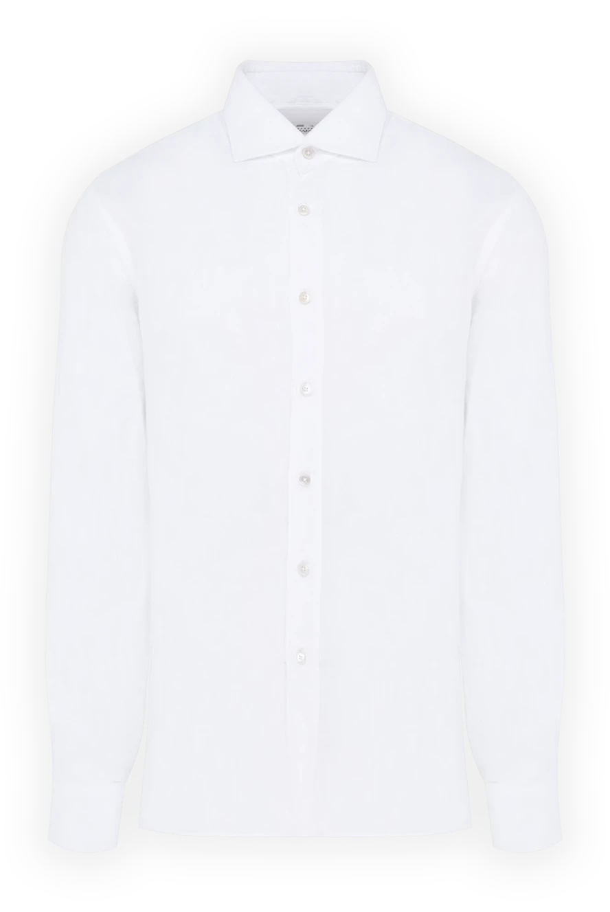 Alessandro Gherardi Linen shirt for men white - 100% linen. Closure: buttons. Country of manufacture: Italy. Care: specialized cleaning - photo 1