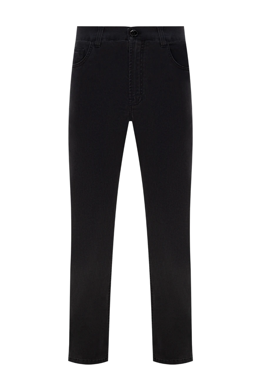 Stefano Ricci Джинсы мужские черные - 70% хлопок, 28% полиэстер, 2% эластан. молния, пуговица. два боковых кармана, два задних кармана. Страна производитель: Италия. Уход: специализированная чистка - фото 1