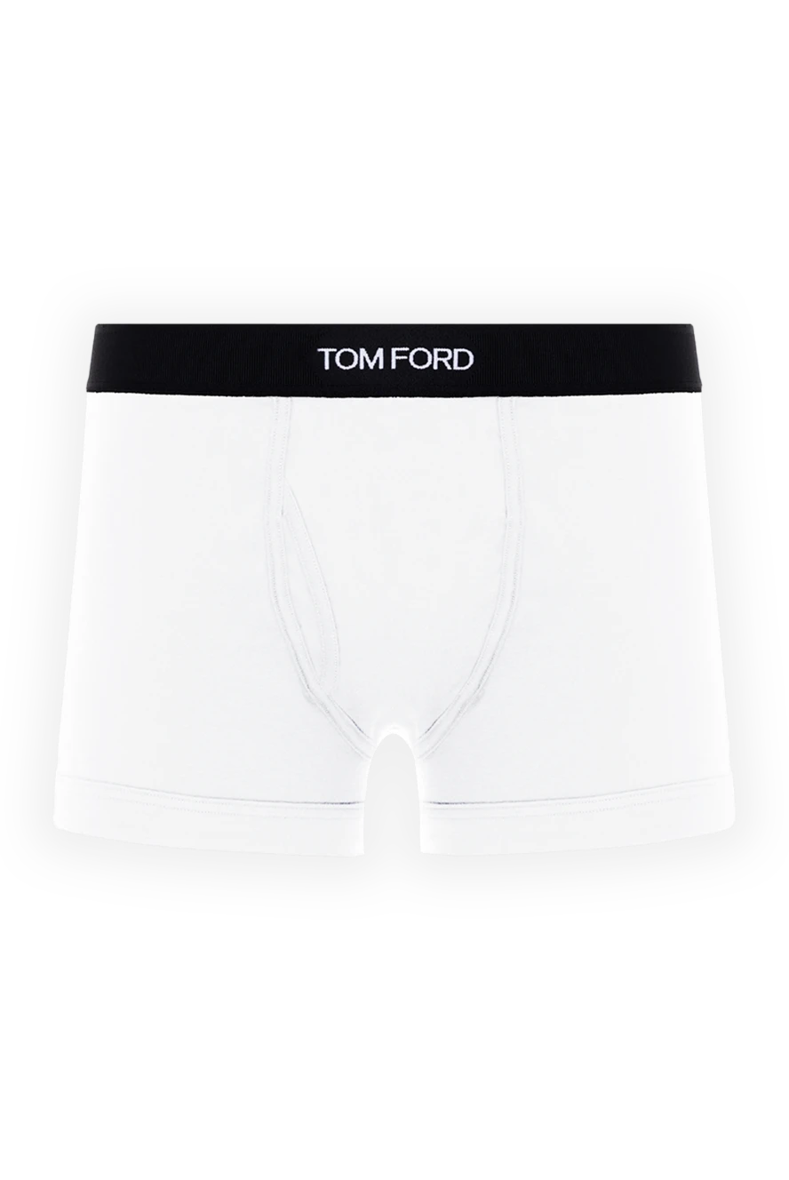 Tom Ford Boxer briefs made of cotton and elastane for men white - brand logo. 95% cotton, 5% elastane. Country of manufacture: Italy. Care: specialized cleaning - photo 1