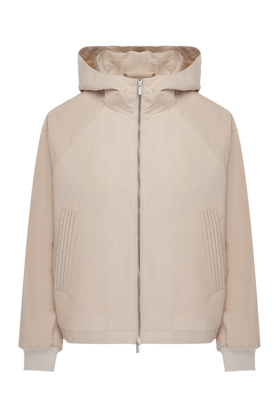 Peserico Cardigan for women beige - hood. 38% polyamide, 33% linen, 29% cotton. Closure: zipper. two side pockets. Country of manufacture: Italy. Care: specialized cleaning - photo 1