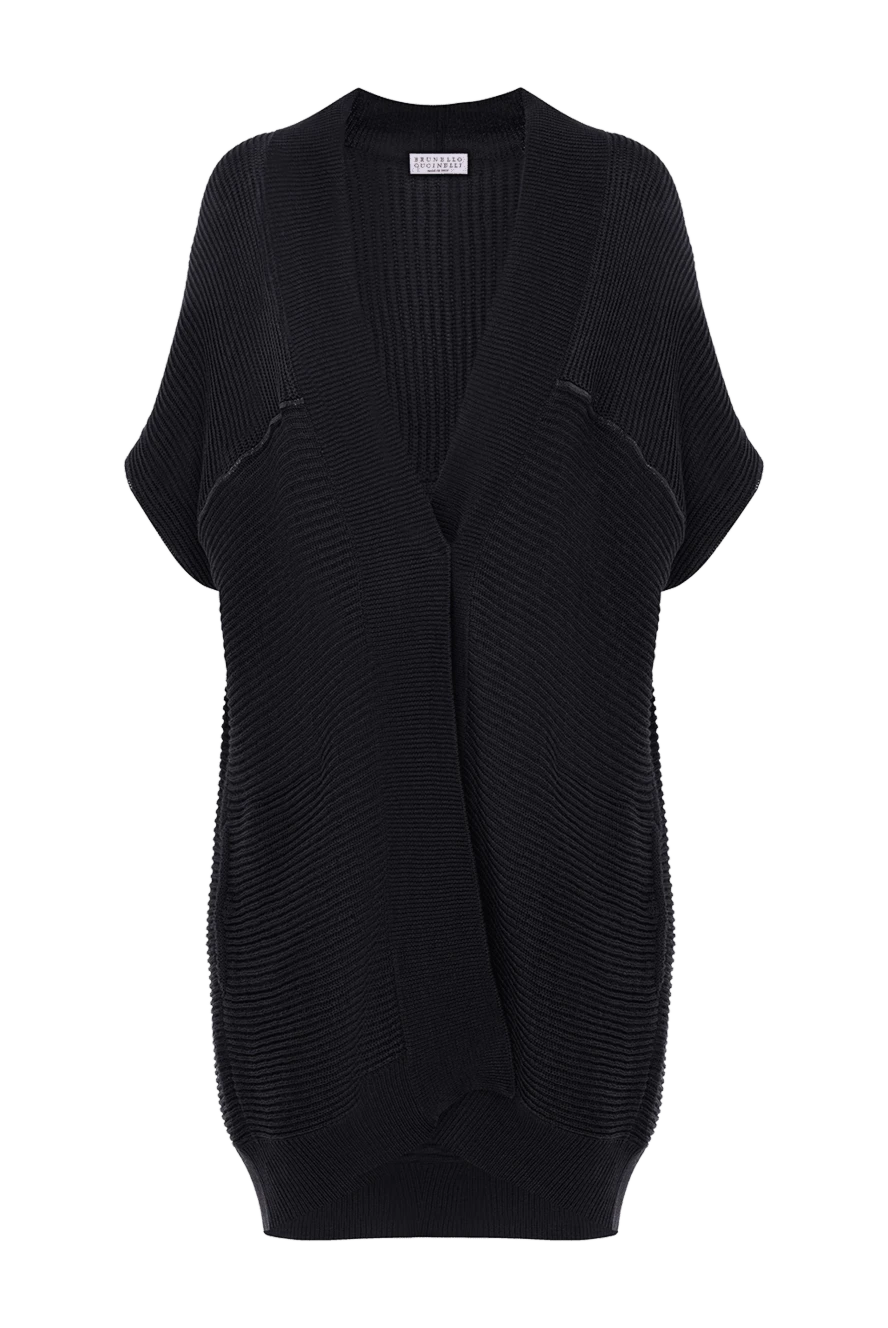 Brunello Cucinelli Кардиган із бавовни синій жіночий - 100% бавовна. Країна виробник: Італія. Догляд: спеціалізоване чищення - фото 1
