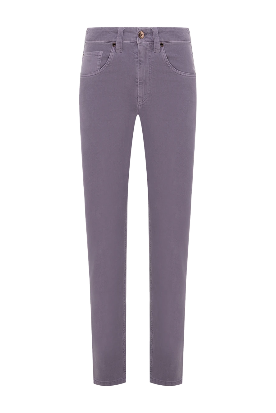 Brunello Cucinelli Jeans made of cotton and elastane purple for women - 100% cotton. Closure: button, zipper. two side, two back pockets. Country of manufacture: Italy. Care: specialized cleaning - photo 1
