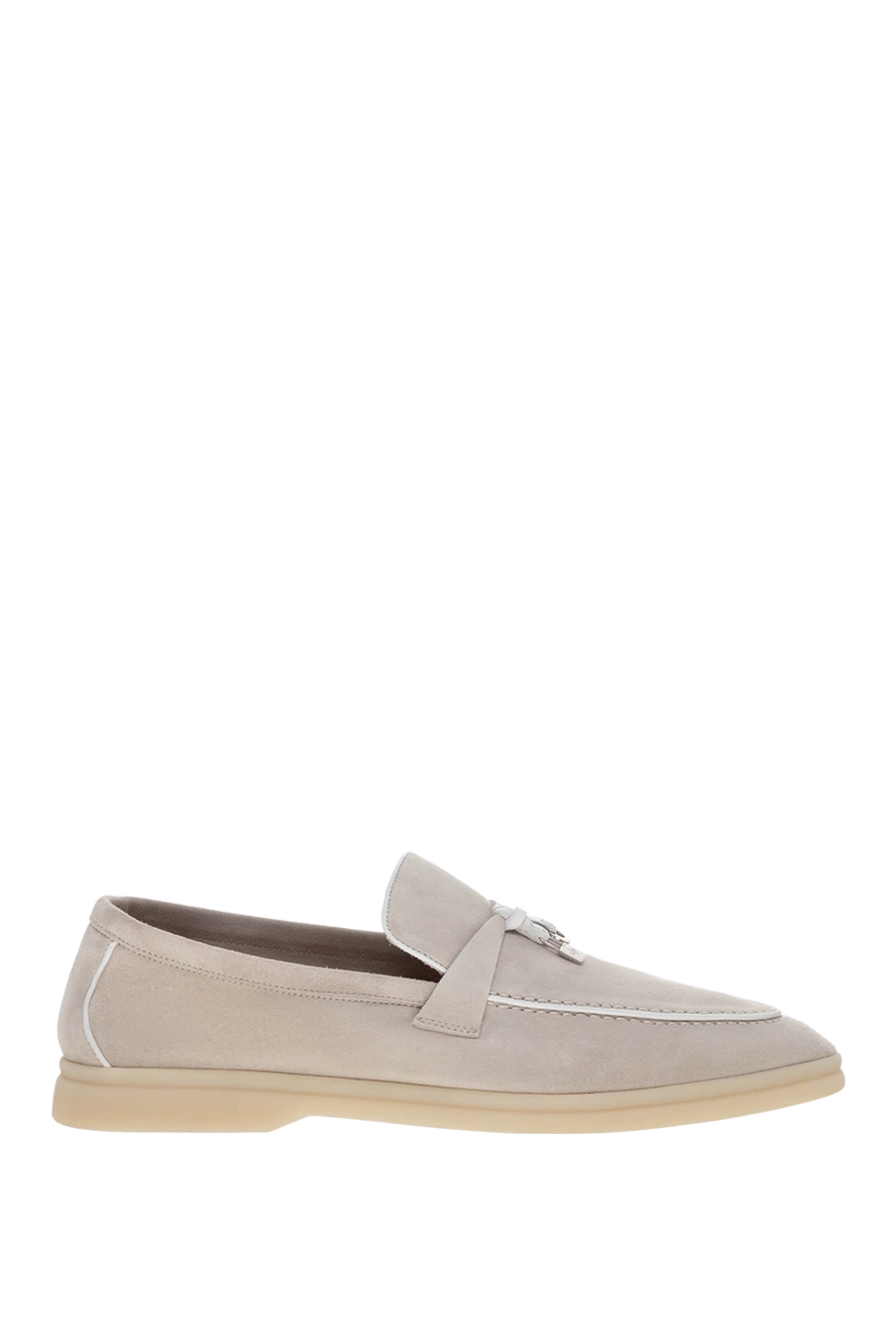Loro Piana Women's gray suede loafers - 100% suede. Country of manufacture: Italy. Care: specialized cleaning - photo 1