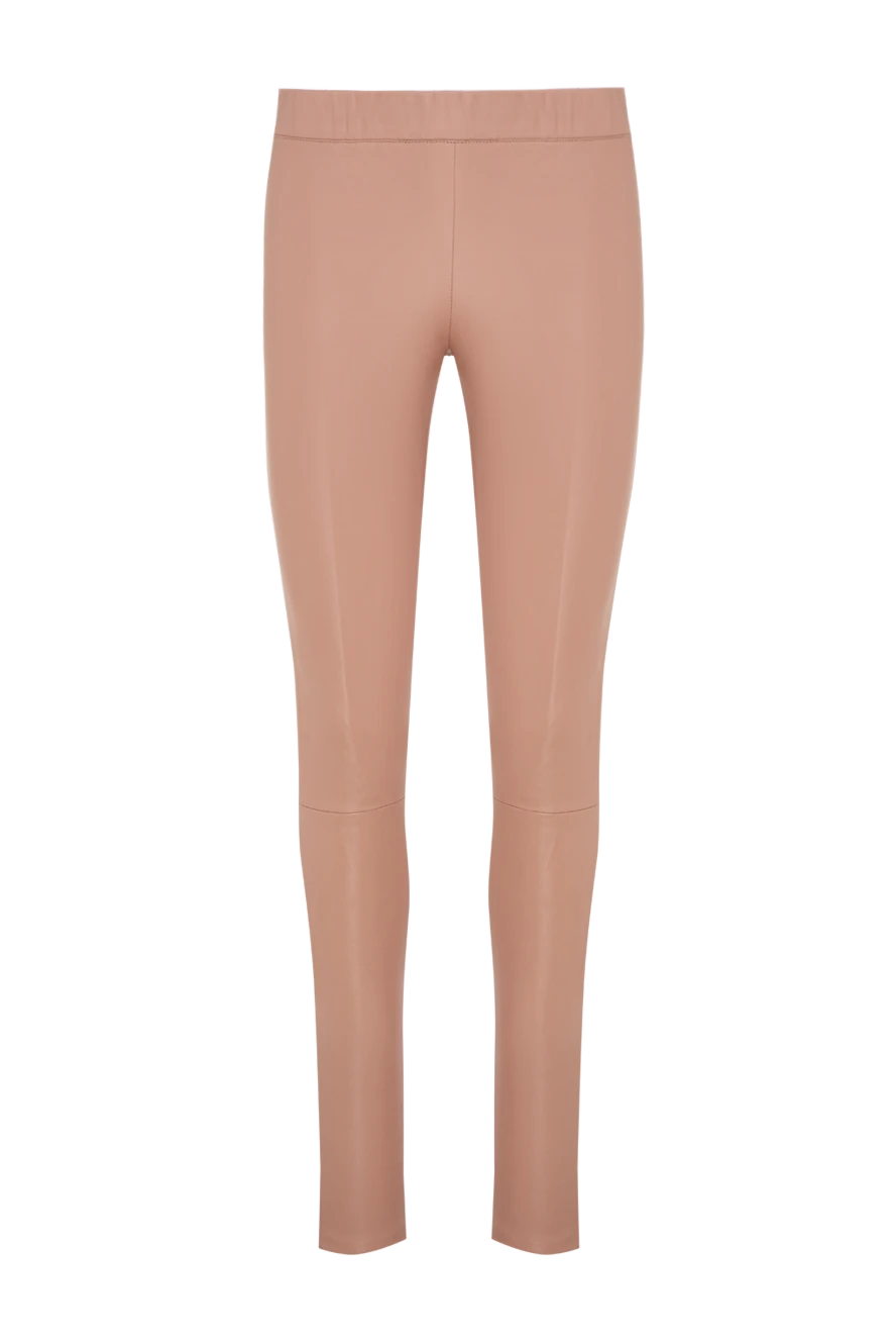 Max&Moi Pink leggings made of genuine leather for women - 100% genuine leather. Closure: elastic. Country of manufacture: Italy. Care: specialized cleaning - photo 1