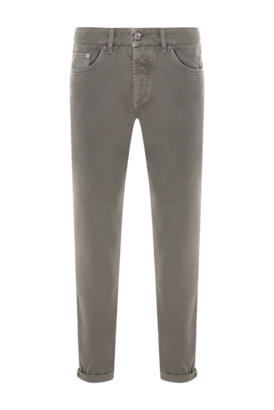 Brunello Cucinelli Gray cotton jeans for men - 100% cotton. zipper, button. two front pockets, two back pockets. Country of manufacture: Italy. Care: specialized cleaning - photo 1