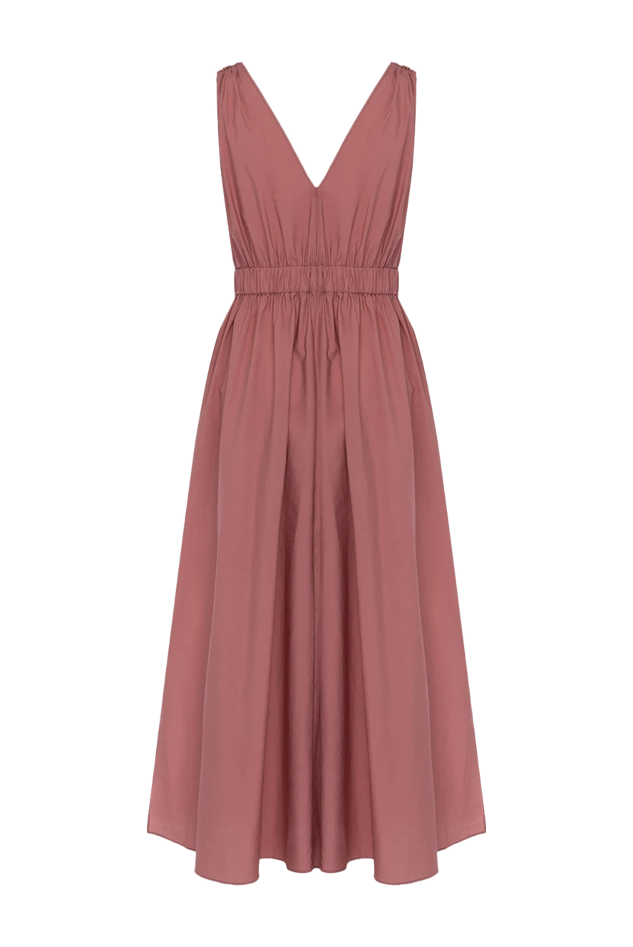 Brunello Cucinelli Платье из хлопка и нейлона женское розовое розовое - 75% хлопок, 25% нейлон. молния, пояс. Страна производитель: Италия. Уход: специализированная чистка - фото 1