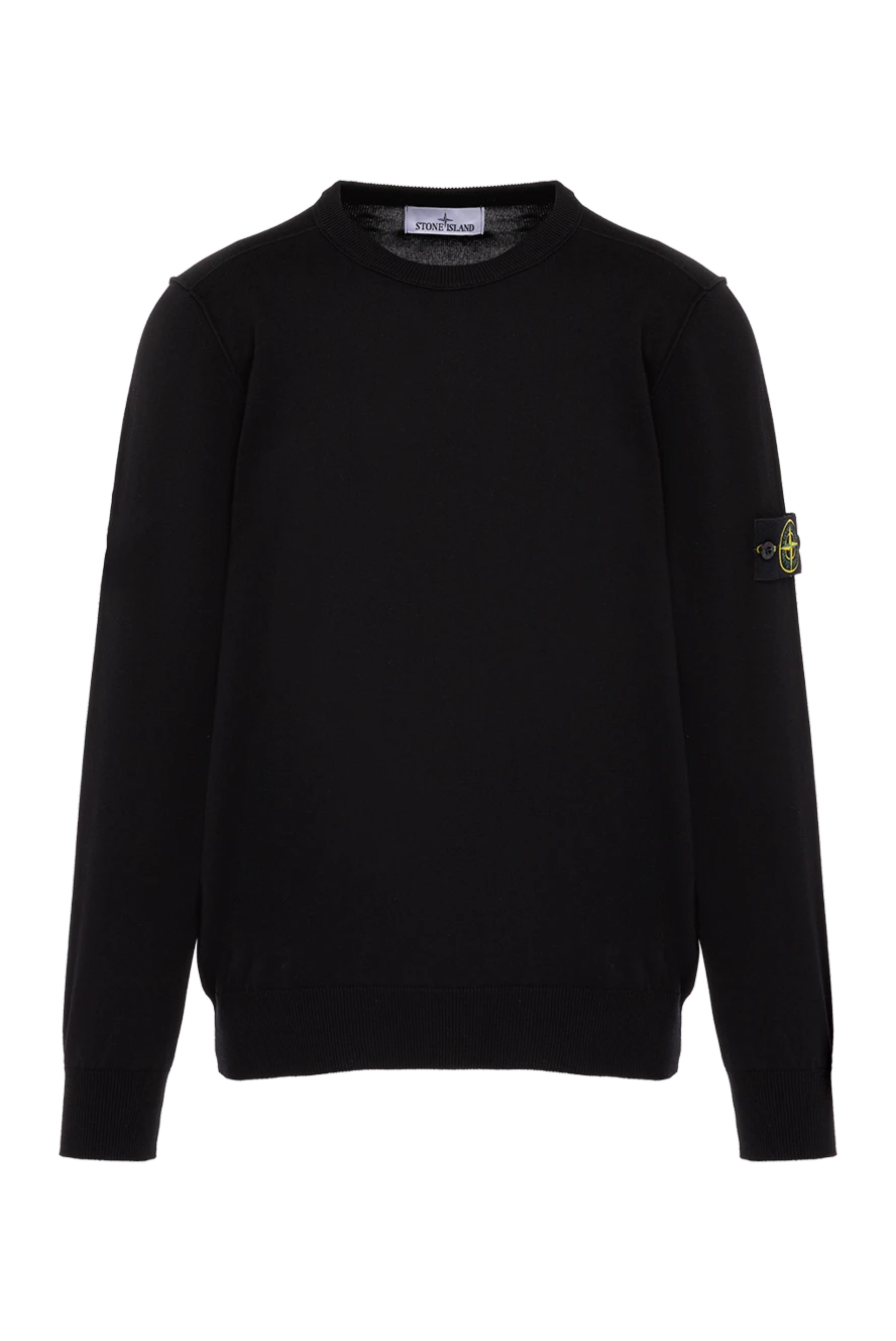 Stone Island long sleeve cotton jumper for men black 178502 Men Domino Online Store Ukraine