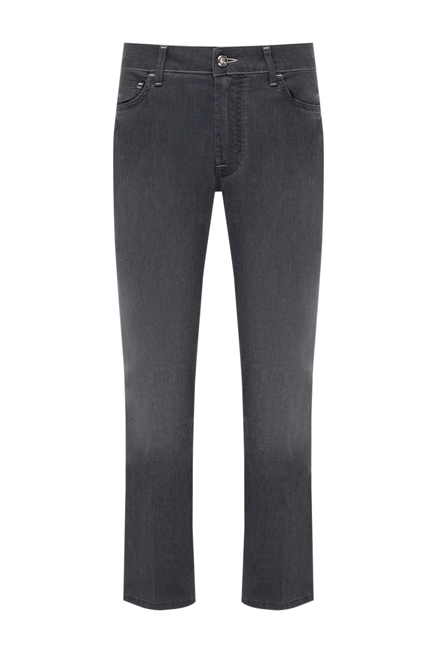 Stefano Ricci Джинси чоловічі сірі - ефект потертості. 54% поліестер, 42% бавовна, 4% еластан. блискавка, гудзик. дві бічні кишені, дві задні кишені. Країна виробник: Італія. Догляд: спеціалізоване чищення - фото 1