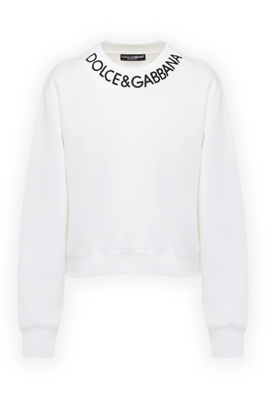 Dolce Gabbana white cotton sweatshirt for women 178583 Women sweatshirt Domino Online Store Ukraine