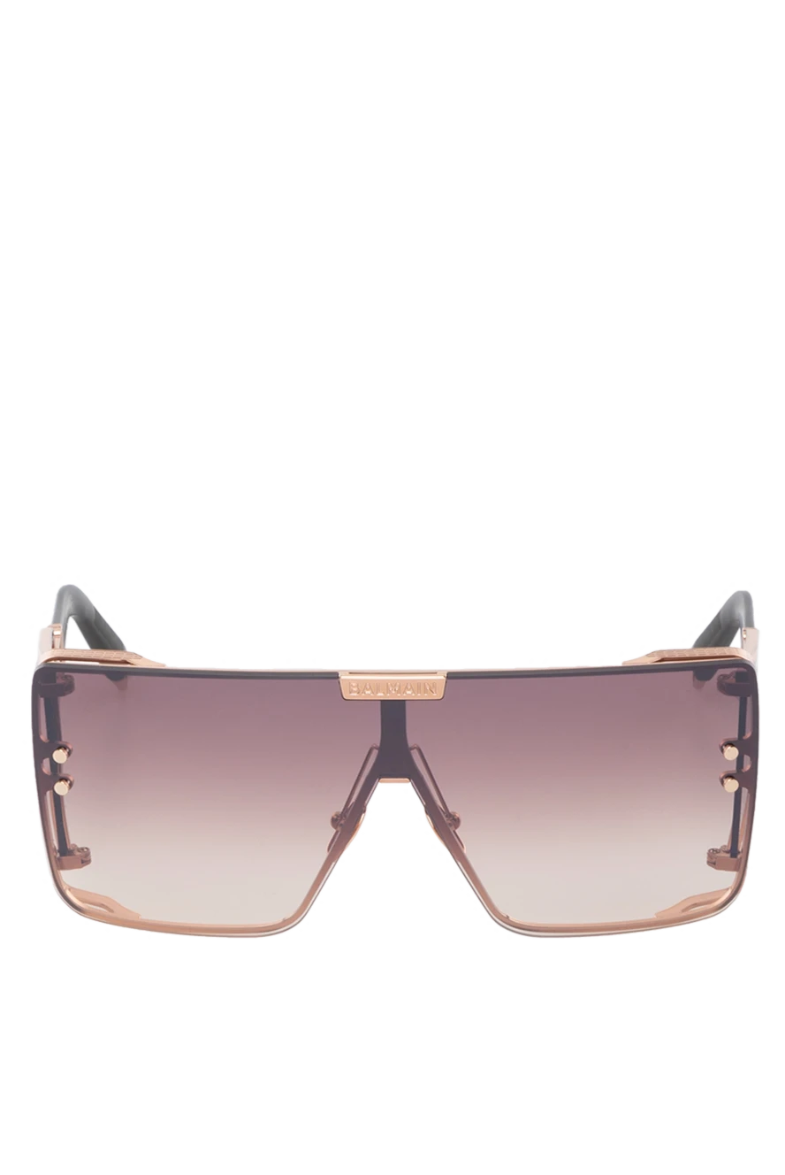 Balmain Pink men's sunglasses for sun protection made of metal - brand logo. 100% metal. pink gradient. Country of manufacture: Italy. Care: specialized cleaning - photo 1