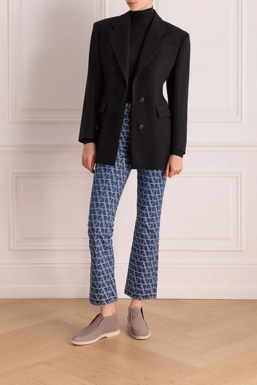 Prada women's black wool jacket 178666 — Women suit jackets