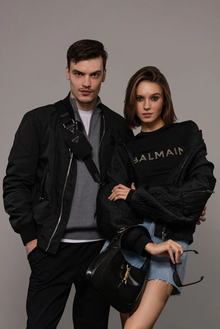 Prada сумка через плечо черная мужская из полиамида и натуральной