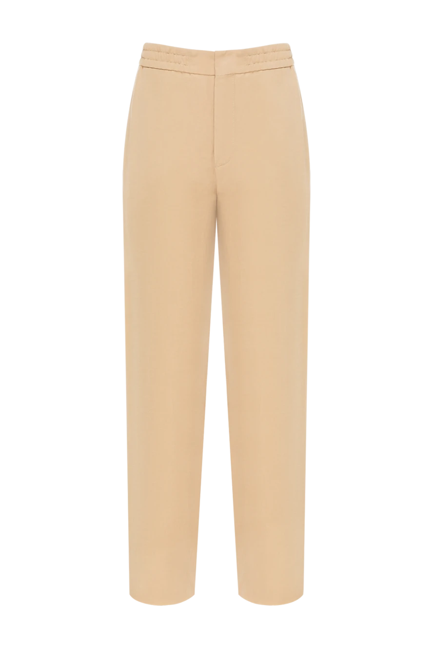 Loro Piana Beige men's trousers made of linen and silk - 59% linen, 41% silk. zipper, button. two side pockets, two back slash pockets. Country of manufacture: Italy. Care: specialized cleaning - photo 1