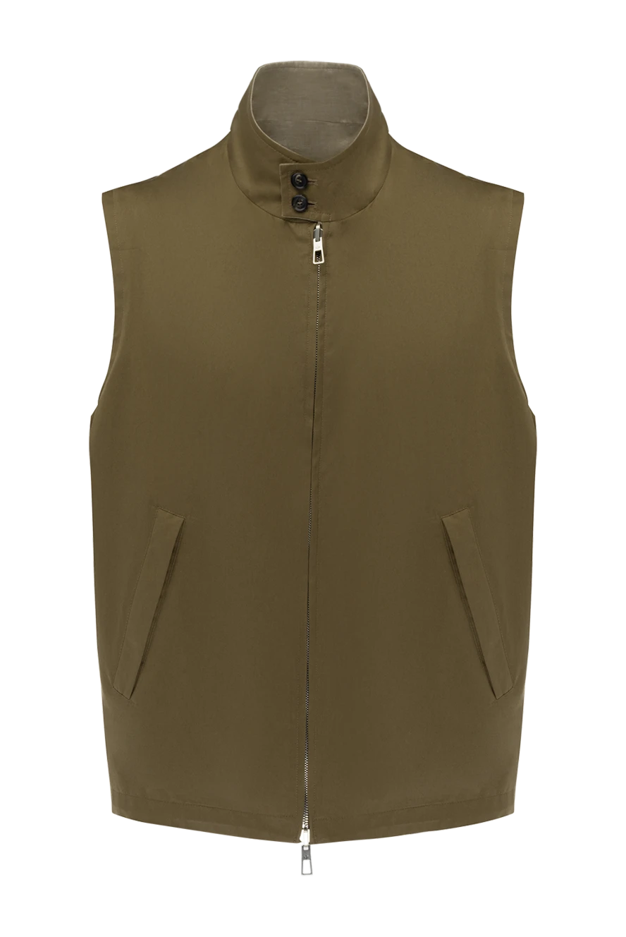 Loro Piana Brown cotton vest for men - 100% cotton. Closure: zipper. two side. Country of manufacture: Italy. Care: specialized cleaning - photo 1