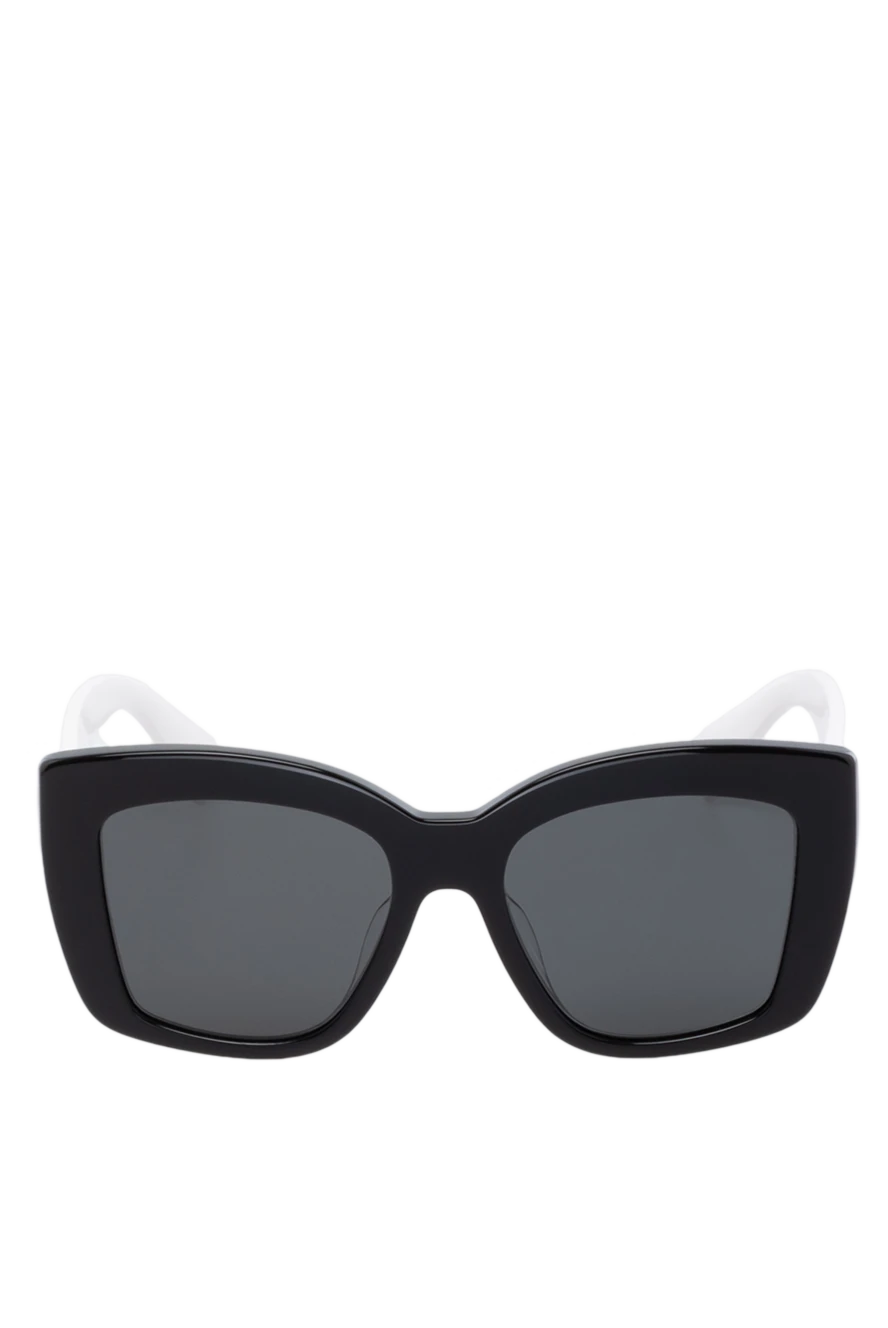 Miu Miu Women's black sunglasses with logo - brand logo. plastic. black. Country of manufacture: Italy. Care: specialized cleaning - photo 1