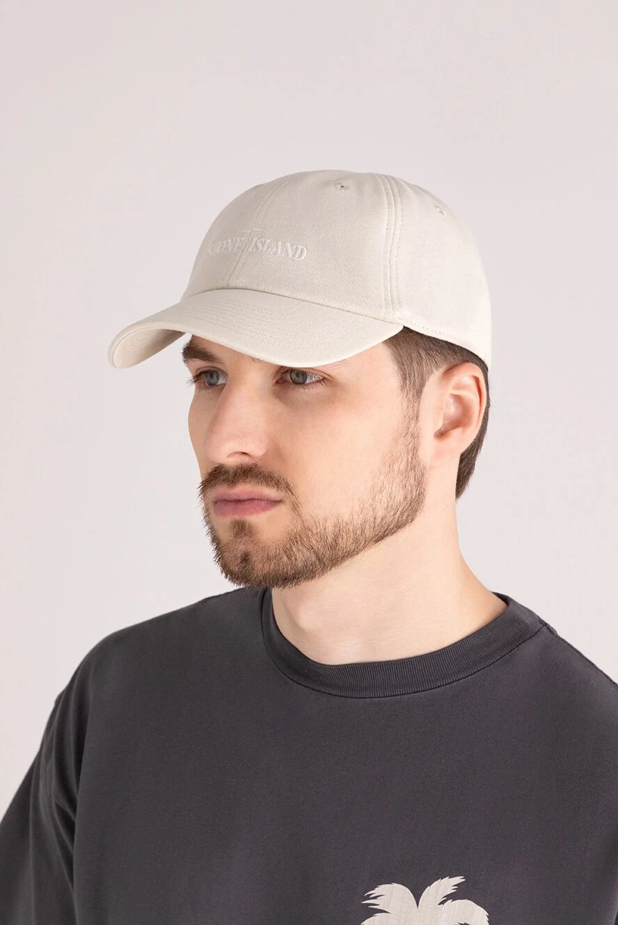 Stone island cap beige on sale