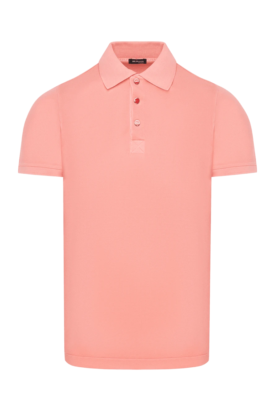 Kiton Men's pink cotton polo - 100% cotton. Country of manufacture: Italy. Care: specialized cleaning - photo 1