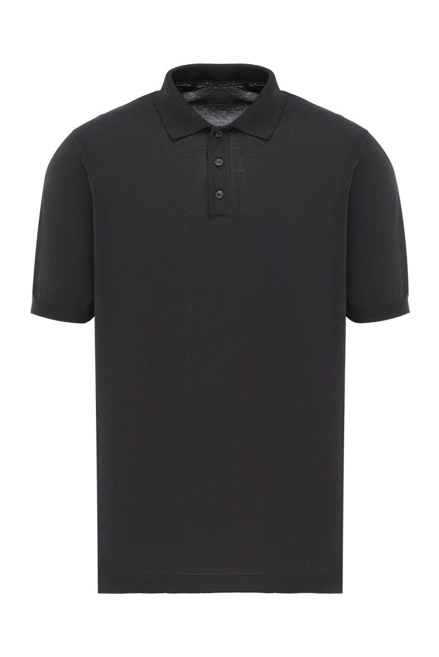 Kiton Сіре поло з бавовни Essential Classic з трьома гудзиками - 100% бавовна. гудзики. Країна виробник: Італія. Догляд: спеціалізоване чищення - фото 1