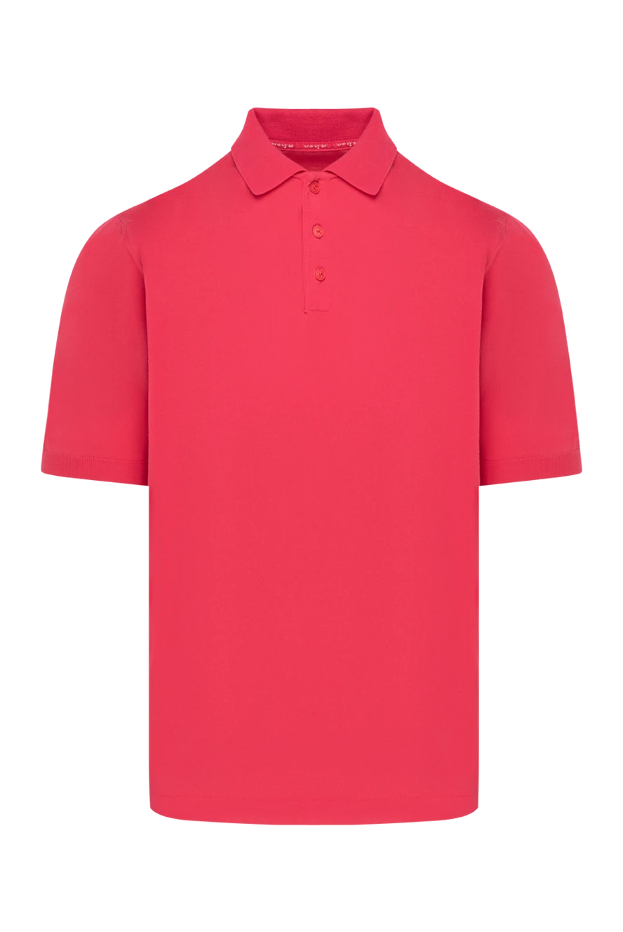 Kiton Men's pink button-up polo - 100% cotton. Country of manufacture: Italy. Care: specialized cleaning - photo 1