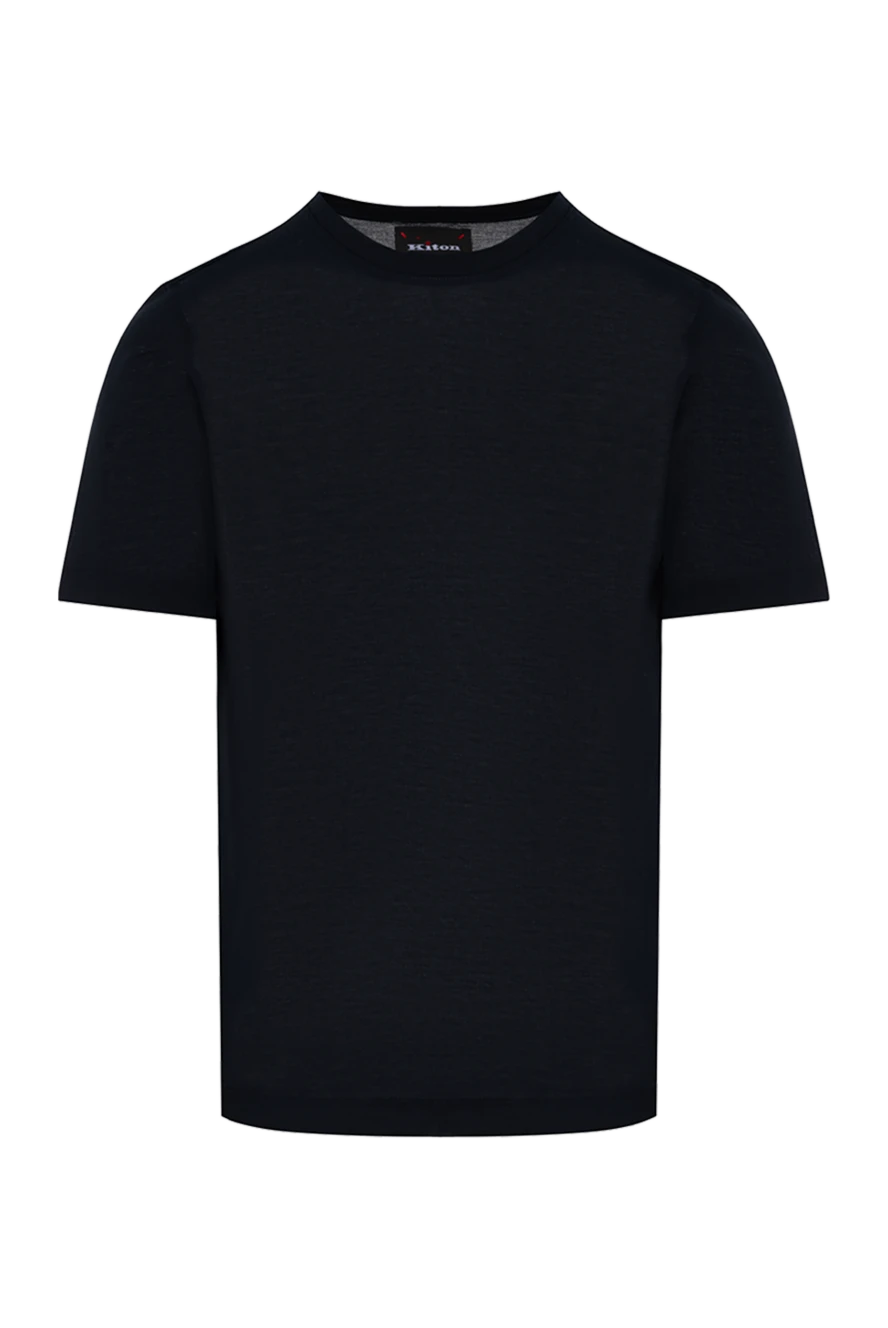 Kiton Cotton T-shirt for men, blue - 100% cotton. Country of manufacture: Italy. Care: specialized cleaning - photo 1