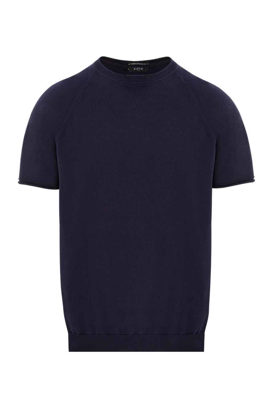 Svevo Cotton jumper blue for men - 100% cotton. Country of manufacture: Italy. Care: specialized cleaning - photo 1