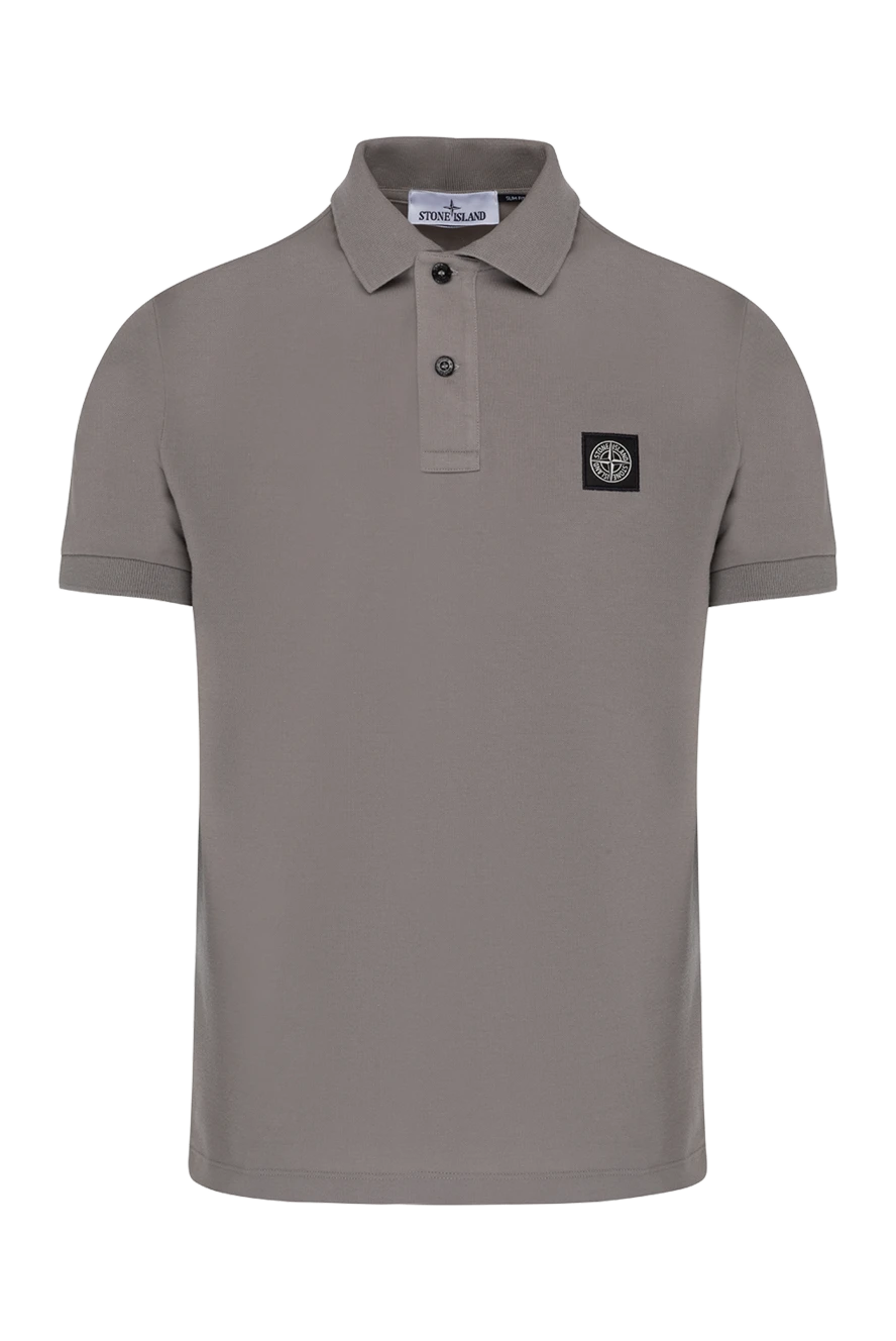 Stone Island men s beige polo shirt made of cotton and elastane 179036 Men polo long sleeve Domino Online Store Ukraine