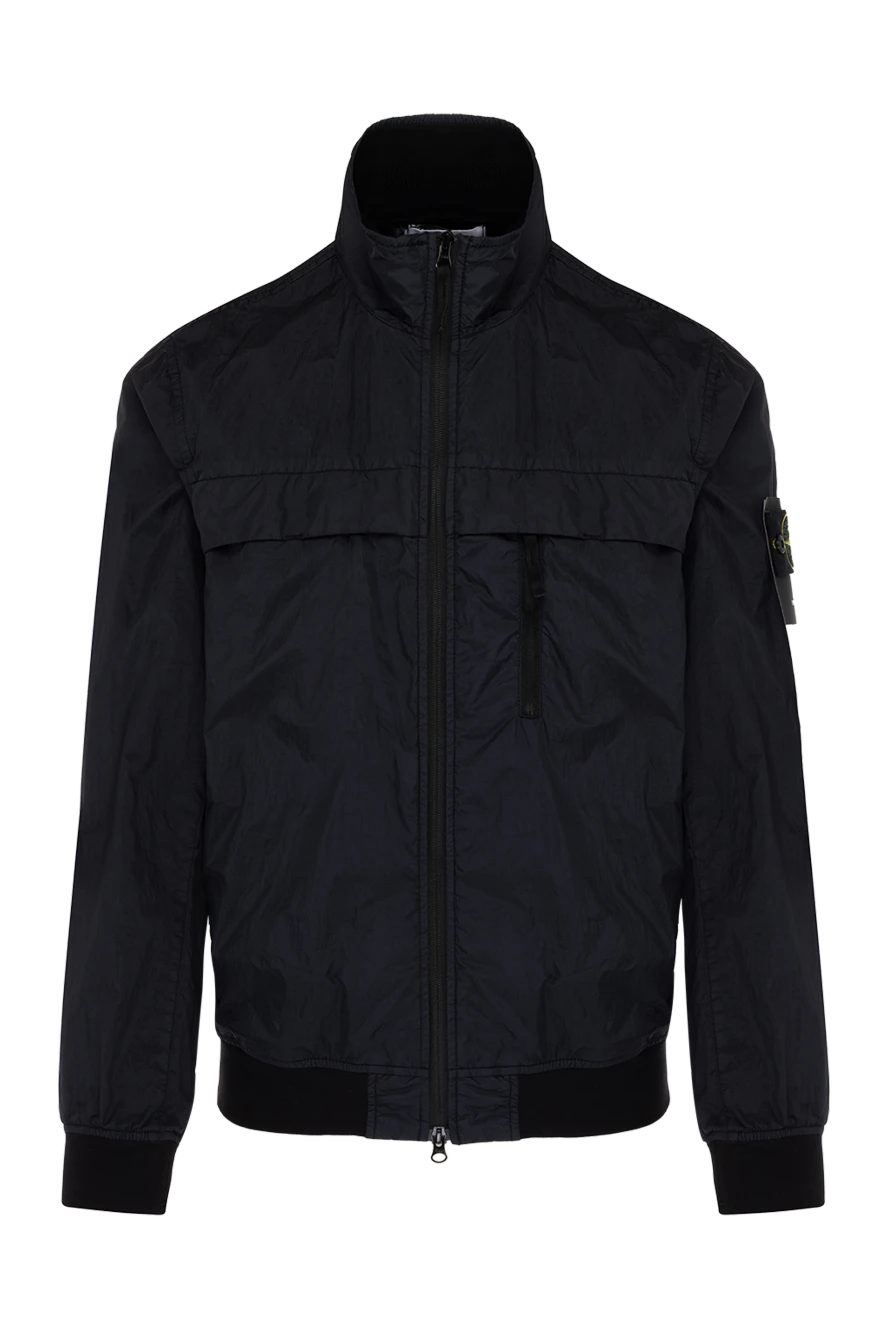 Stone Island Men's blue polyamide jacket with patch - 100% polyamide. Closure: zipper. two side. Country of manufacture: Italy. Care: specialized cleaning - photo 1