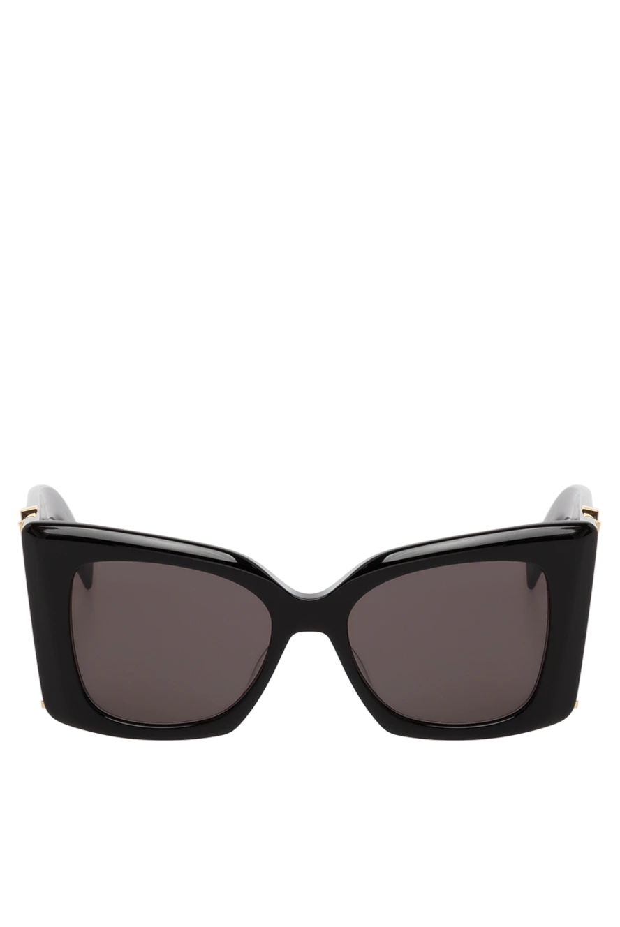 Saint Laurent Women's black sunglasses with logo - brand logo. plastic. black. Country of manufacture: Italy. Care: specialized cleaning - photo 1