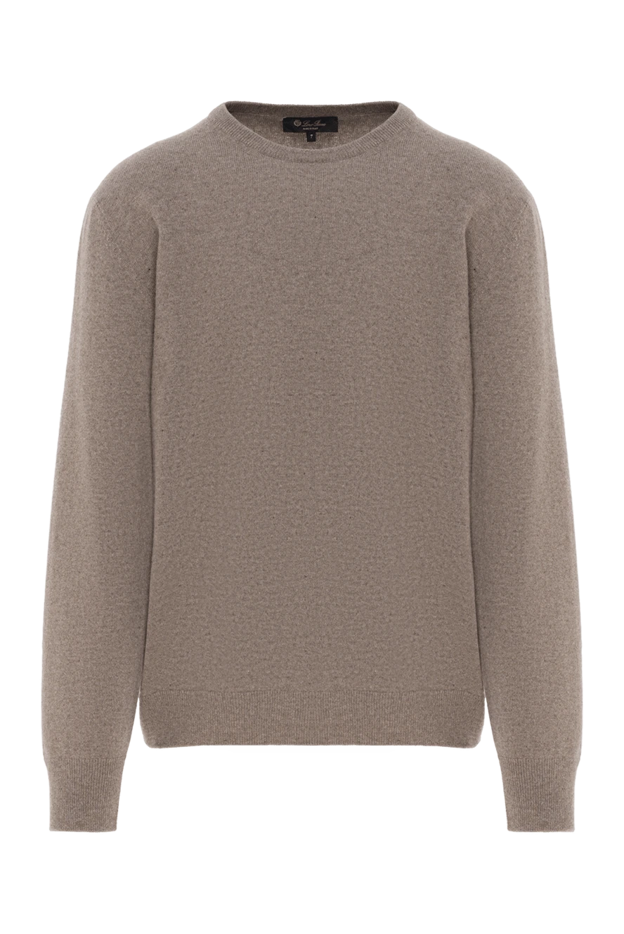 Loro Piana Cashmere jumper for men, beige - 100% cashmere. Country of manufacture: Italy. Care: specialized cleaning - photo 1