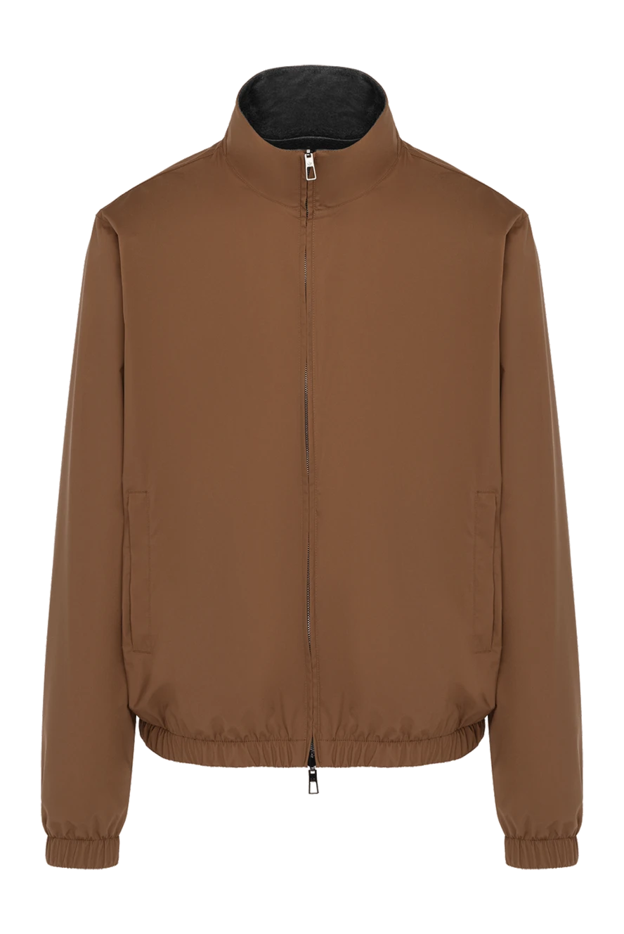 Loro Piana Men's brown nylon jacket - 100% nylon. Closure: zipper. two side pockets. Country of manufacture: Italy. Care: specialized cleaning - photo 1