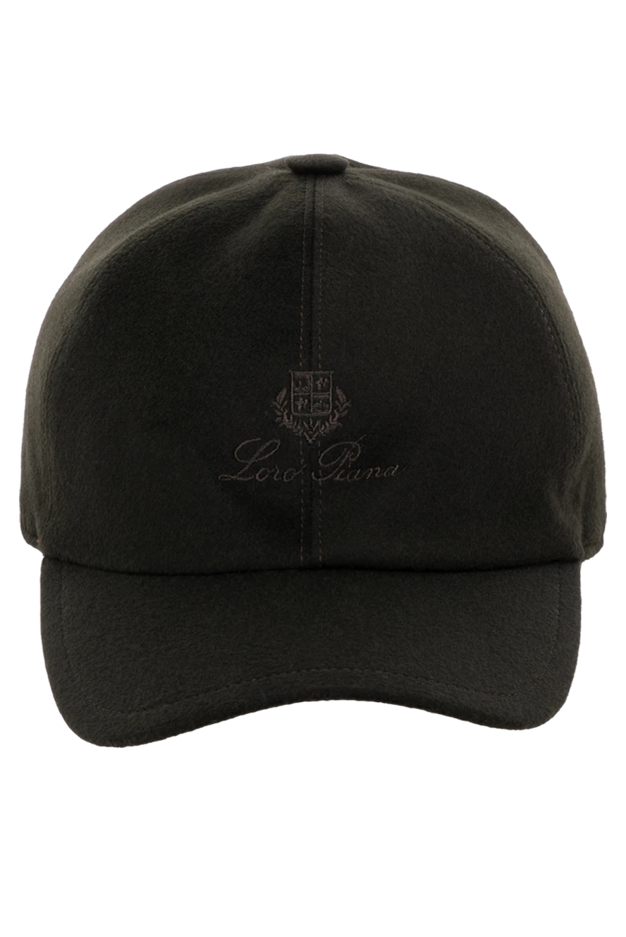 Loro Piana Men's black cashmere cap - brand logo. 100% cashmere. Country of manufacture: Italy. Care: specialized cleaning - photo 1