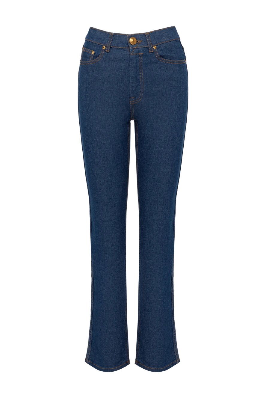 Zimmermann Women's blue jeans made of cotton and elastane. - 99% cotton, 1% elastane. two side pockets, two back pockets. zipper, button. Country of manufacture: Italy. Care: specialized cleaning - photo 1